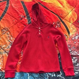 Kids Polo by Ralph Lauren Red Thermal Hoodie